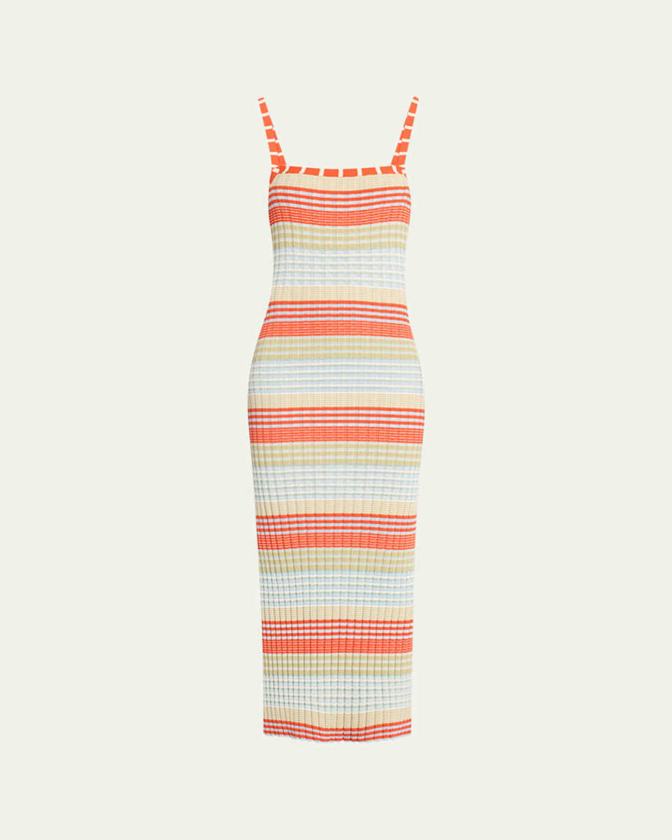 Cheval Striped Midi Dress